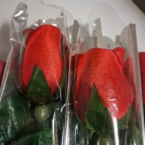 Red Roses with 'I Love You' Message